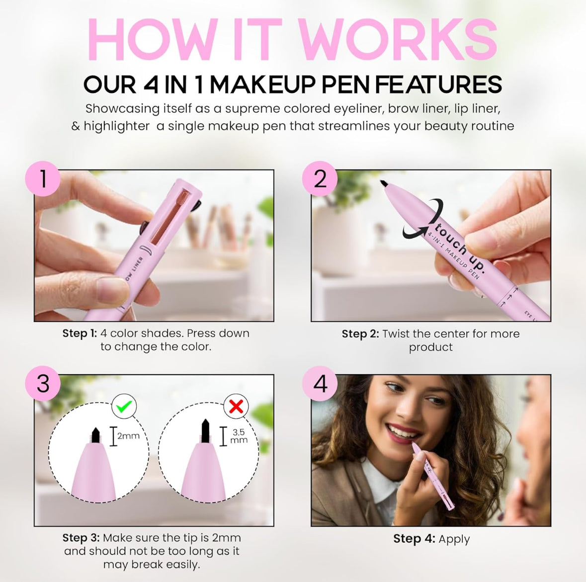 4 in 1 Makeup Pen